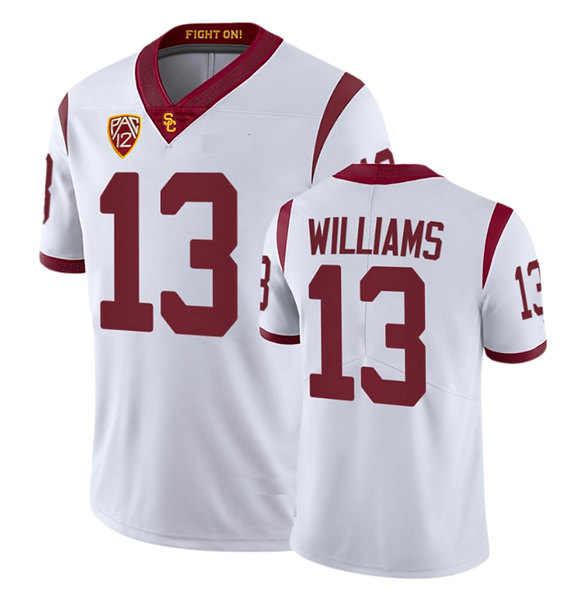 Men's USC Trojans ACTIVE PLAYER Custom White Vapor Limited Stitched Jersey